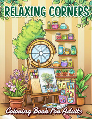 Relaxing Corners: Home Interior Coloring Book with Serene Designs