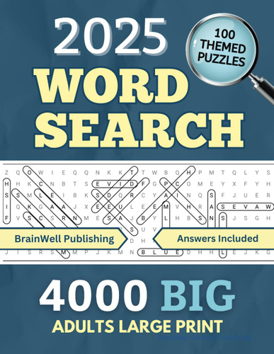 4000 Big Word Search for Adults Large Print: 100 Themed Word Find