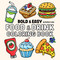 Food & Drink: Coloring Book with Bold and Easy Drawings of Food