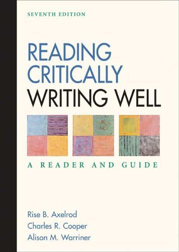 Reading Critically Writing Well