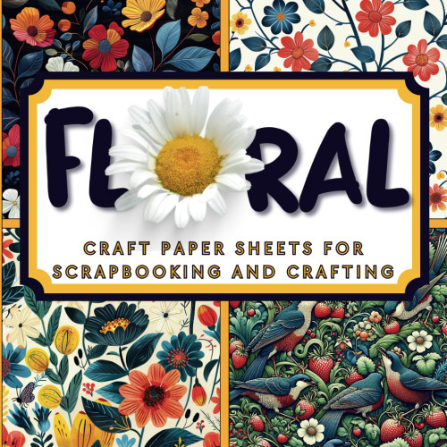 William Morris-Inspired 8.5x8.5 Floral Craft Paper Sheets for