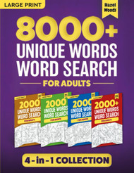 8000+ Unique Words Word Search For Adults Large Print 4 in 1 Collection