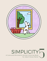 Simplicity 5: A Cute and Minimalist Animal Coloring Book for Adult