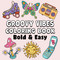 Groovy Vibes Bold & Easy Coloring Book