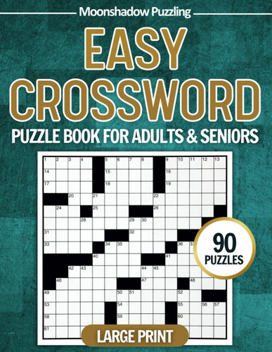 Easy Crossword Puzzle Book for Adults & Seniors Large Print