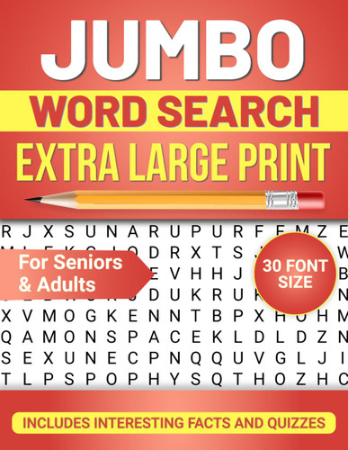 Jumbo Word Search for Seniors & Adults