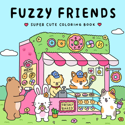 Fuzzy Friends: Super Cute Coloring Book for Adults and Teens