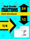 2nd Grade Fractions Math Workbook