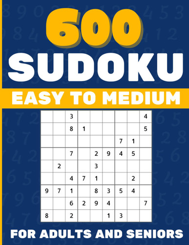 Sudoku Puzzle Book: 600 Easy & Medium Sudoku Puzzles for Adults and