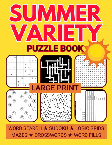 Large Print Summer Variety Puzzle Book