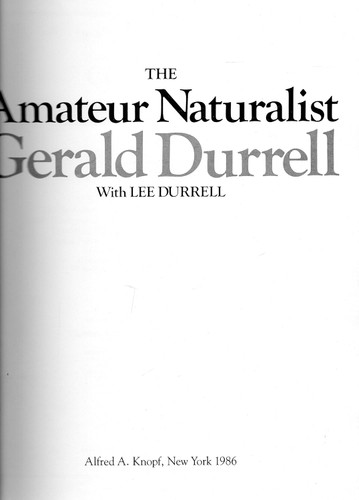 The Amateur Naturalist