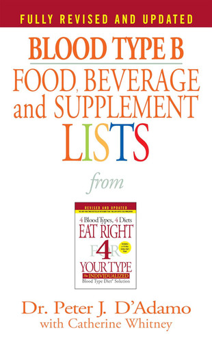 Blood Type B Food Beverage and Supplement Lists