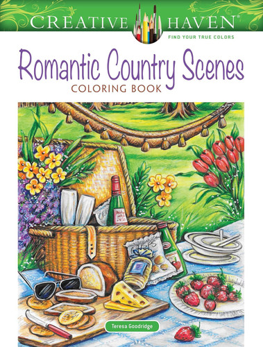 Adult Coloring Romantic Country Scenes Coloring Book