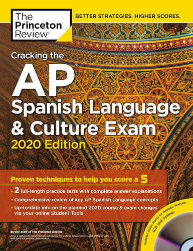 Cracking the AP Spanish Language & Culture Exam with Audio CD 2020