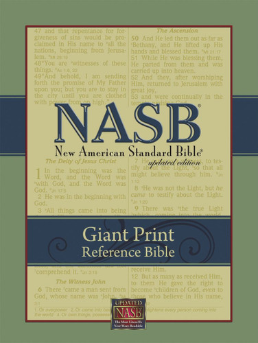 NASB Giant-Print Reference Bible (Burgundy Imitation Leather)