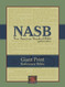 NASB Giant-Print Reference Bible (Burgundy Imitation Leather)