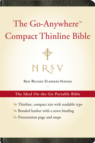 NRSV The Go-Anywhere Compact Thinline Bible Bonded Leather Black