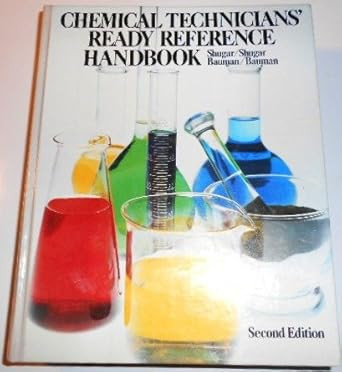 Chemical technicians' ready reference handbook