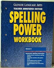 Glencoe Language Arts Spelling Power Workbook Grade 6