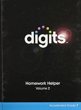 Digits Homework Helper Accelerated Grade 7 Volume 2