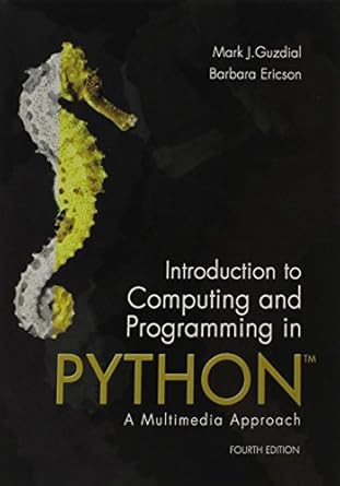 Introduction to Computing and Programming in Python