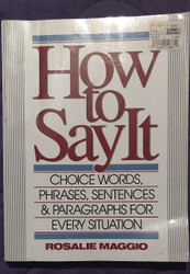 How to Say It