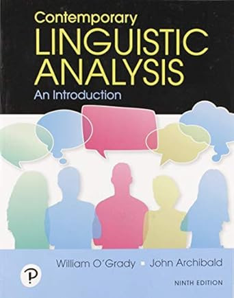 Contemporary Linguistic Analysis