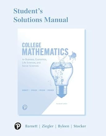 Student Solutions Manual for College Mathematics for