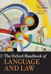 The Oxford Handbook of Language and Law
