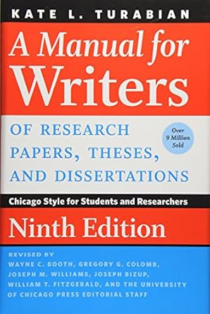 A Manual for Writers of Research Papers Theses and Dissertations