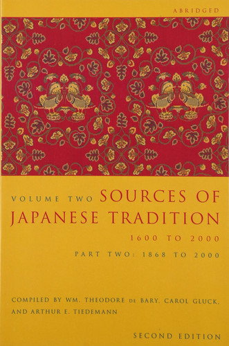 Sources of Japanese Tradition Volume 2 Sources of Japanese Tradition Volume 2