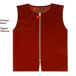 Black Ice Barber Mesh Vest Red Size XX Large