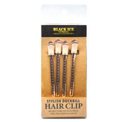 Black Ice Stylish Duckbill Hair Clip - Rose Gold