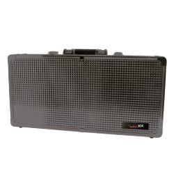 Black Ice Diamond Embossing Texture Barber Case Gold