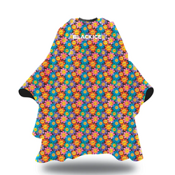 Black Ice Smiley Face Flowers Kids Cape