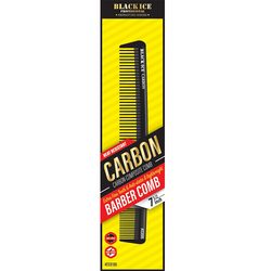 Black Ice Carbon Barber Comb 7.5"