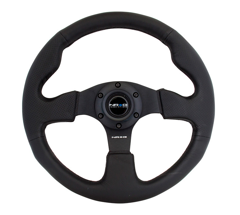 NRG 320 MM RACING LEATHER STEERING WHEEL King Off Road Parts
