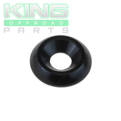 Black Anodized Aluminum Body Washer With 3/4" OD With X 1/4" ID, With Beveled ID