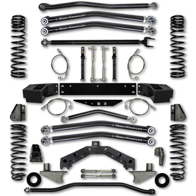 Rock Krawler JKU 3.5 Inch X Factor Long Arm Lift Kit w/ 6 Inch Stretch