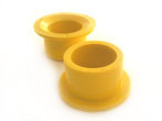 SACO PERFORMANCE YELLOW DELRIN REAR SPRING PLATE FLANGED  PIVOT BUSHINGS 1 3/4" ID 2 1/4" OD