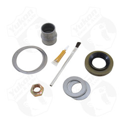 Yukon Minimum installation kits are a low cost solution for gear changes in newer vehicles where the bearings can be reused.     This kit uses all high quality components to ensure a smooth set up. kit includes a pinion seal, crush sleeve (if applicable), pinion shim kit, marking compound and brush. No side shims.