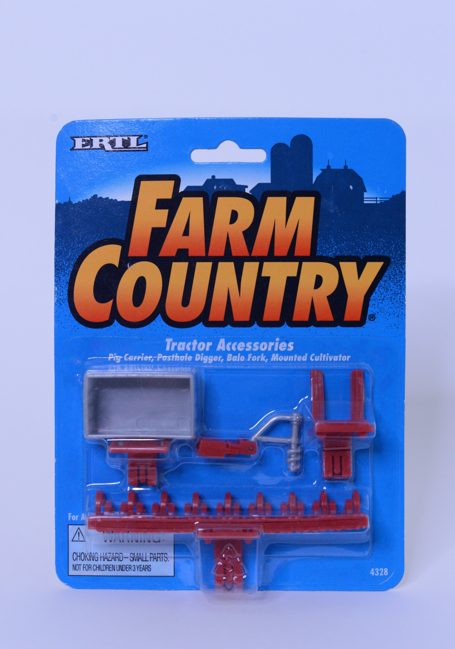 1//64 ERTL FARM COUNTRY RED MOUNTED CULTIVATOR