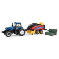 1/64 New Holland T8.380 with Large square baler