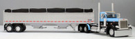 1/65 DCP Peterbilt 379 with Wilson 43’ Pacesetter High Sided Grain trailer - Black/blue