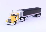 1/64 Kenworth W900 Day Cab with Wilson 34' Pacesetter Yellow/Black