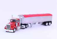  1/64 Kenworth W900 Day Cab with Wilson 34' Pacesetter Red/Pewter