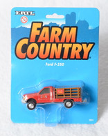 1/64 White/red GMC 6500 stake bed truck - Windy Hill Farm Toys