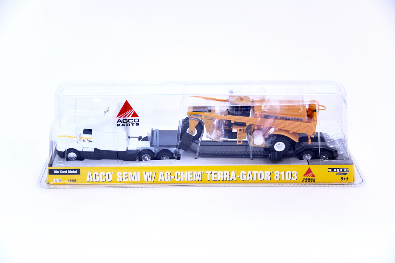 1/64 Agco Semi with ag chem Terra gator 8103 - Windy Hill Farm Toys