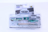 1/64 1986 Chevrolet K 30 with Gooseneck and 1983 C-10 (Green chaser)