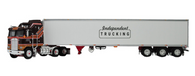 1/64 DCP Vintage Kenworth K100 Independent Trucking  Refrigerated Trailer